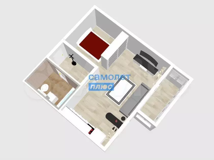 Квартира-студия, 23 м, 5/5 эт. - Фото 1