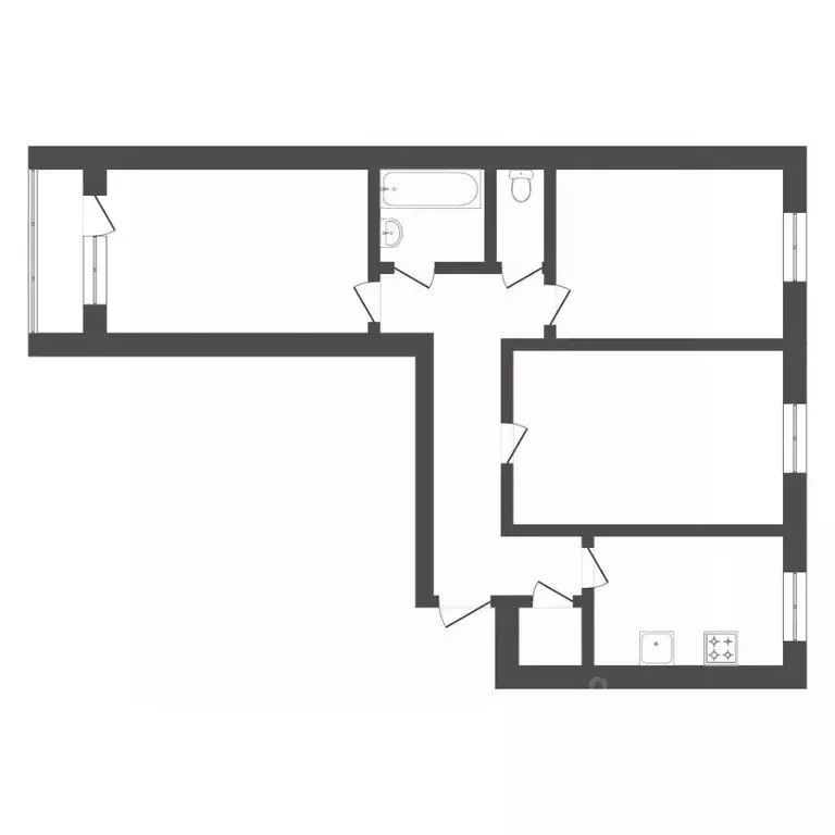 3-к кв. Тюменская область, Тюмень ул. Домостроителей, 6а (67.7 м) - Фото 2