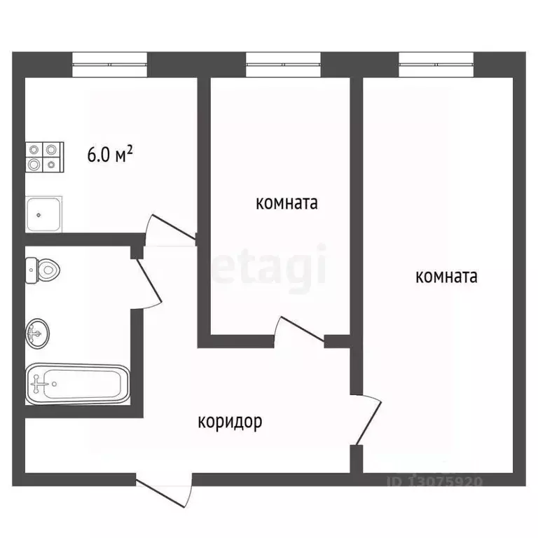 2-к кв. Ярославская область, Рыбинск Карякинская ул., 90 (47.1 м) - Фото 2