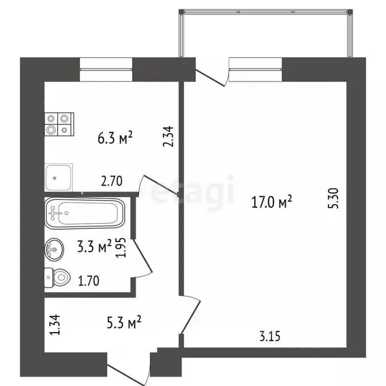 1-к кв. Владимирская область, Костерево г. Петушинский муниципальный ... - Фото 2