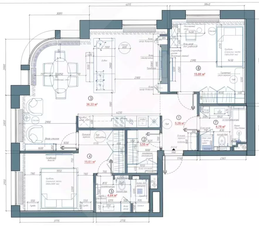 3-к кв. Москва Дубининская ул., 59Бк9 (92.5 м) - Фото 2