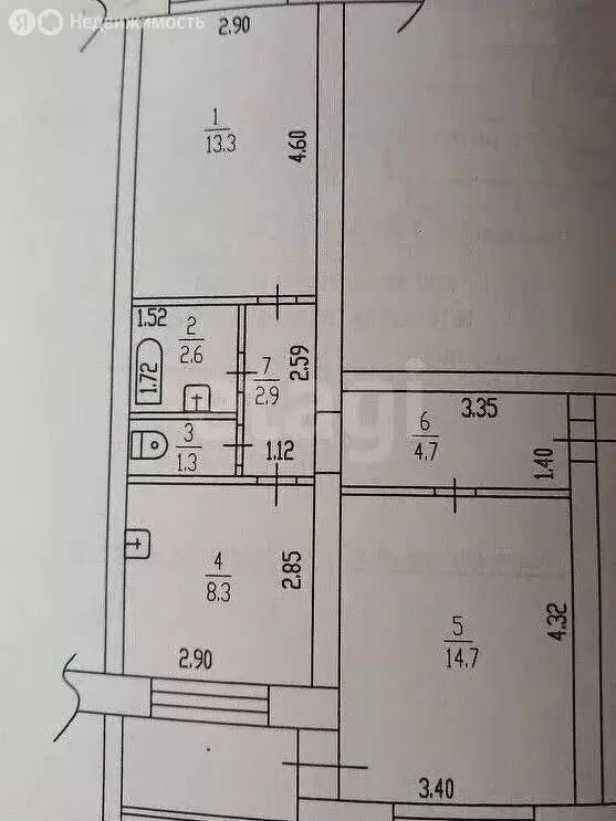 2-комнатная квартира: Алтайский край, городской округ Барнаул, посёлок ... - Фото 1