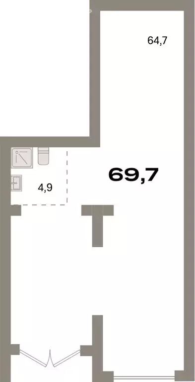 Помещение свободного назначения (69.68 м) - Фото 1