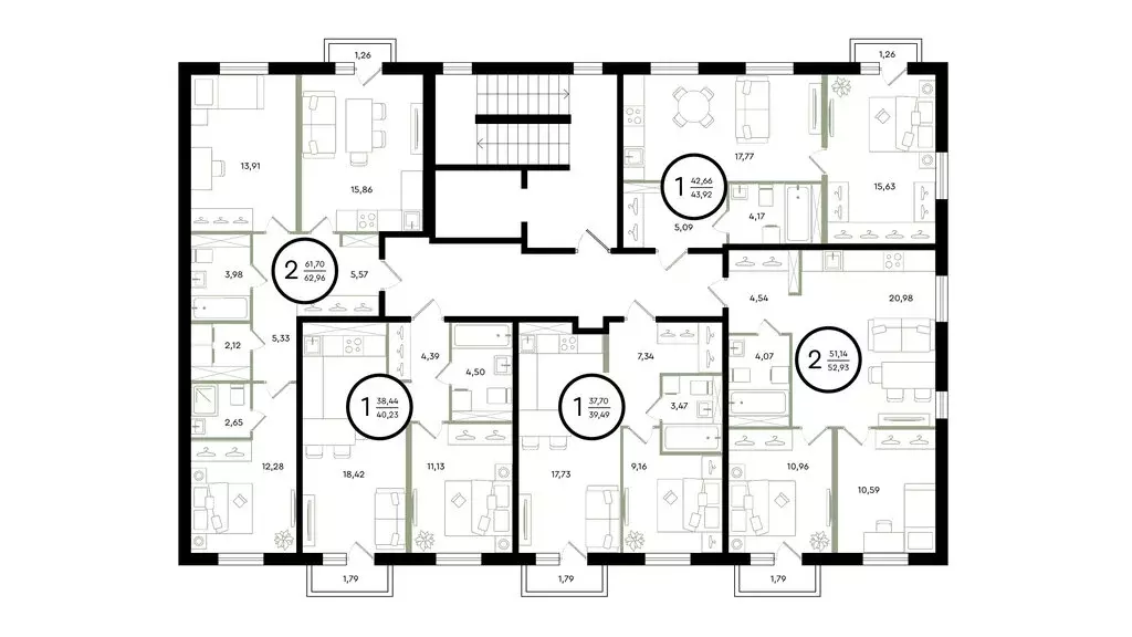 2-комнатная квартира: Тюмень, улица Александра Звягина, 7 (52.93 м) - Фото 1