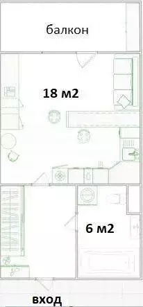 Квартира, студия, 30.8 м - Фото 1