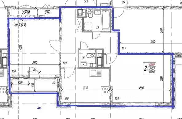2-к кв. Москва Большая Очаковская ул., 35Б (65.0 м) - Фото 2