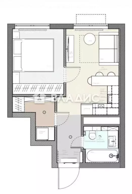 1-комнатная квартира: Москва, Дмитровское шоссе, 75/77 (32.1 м) - Фото 1