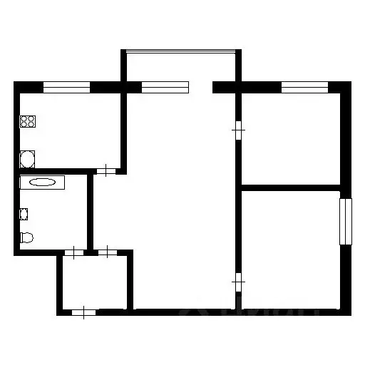 3-к кв. Тульская область, Тула ул. Металлургов, 52 (42.2 м) - Фото 2