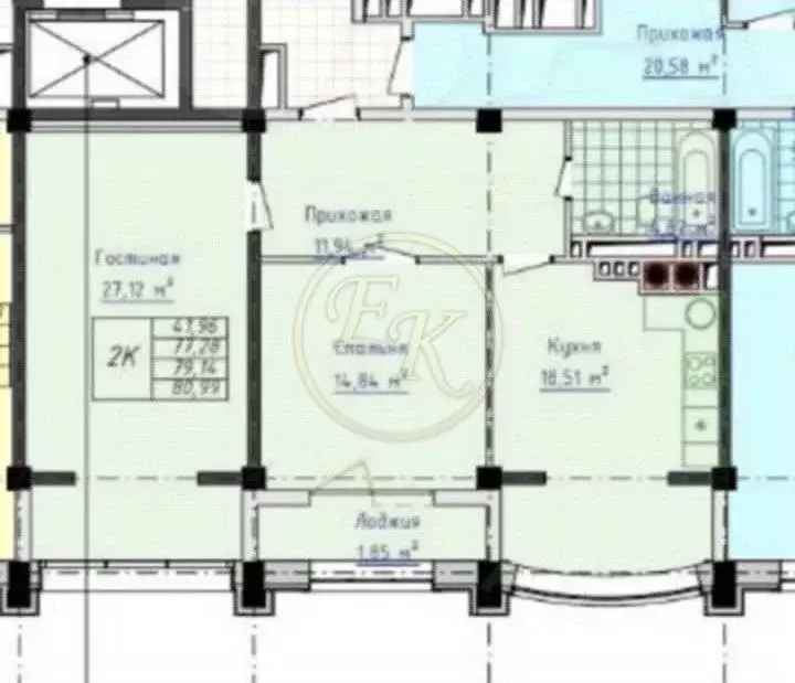 2-к кв. Карачаево-Черкесия, Черкесск ул. Орджоникидзе, 18 (82.0 м) - Фото 1