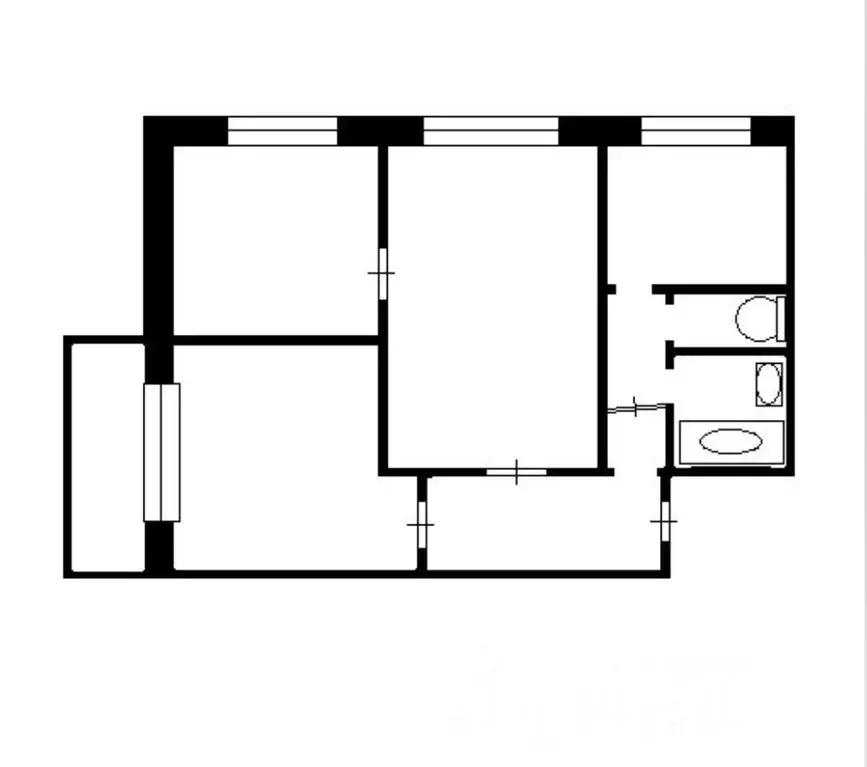 3-к кв. Москва Тимирязевская ул., 13 (48.3 м) - Фото 1