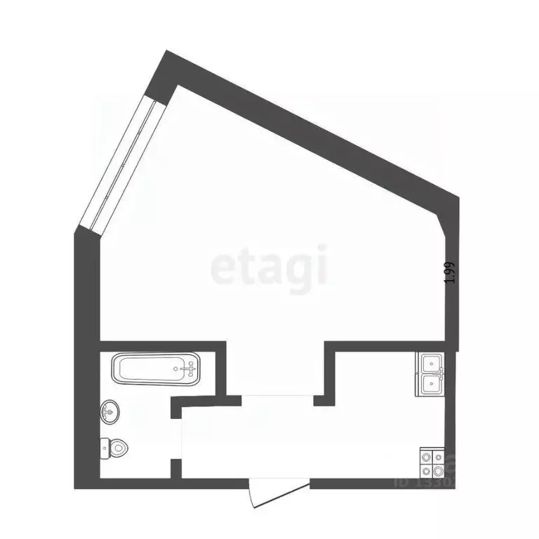 1-к кв. Ханты-Мансийский АО, Сургут Майская ул., 14 (27.1 м) - Фото 1