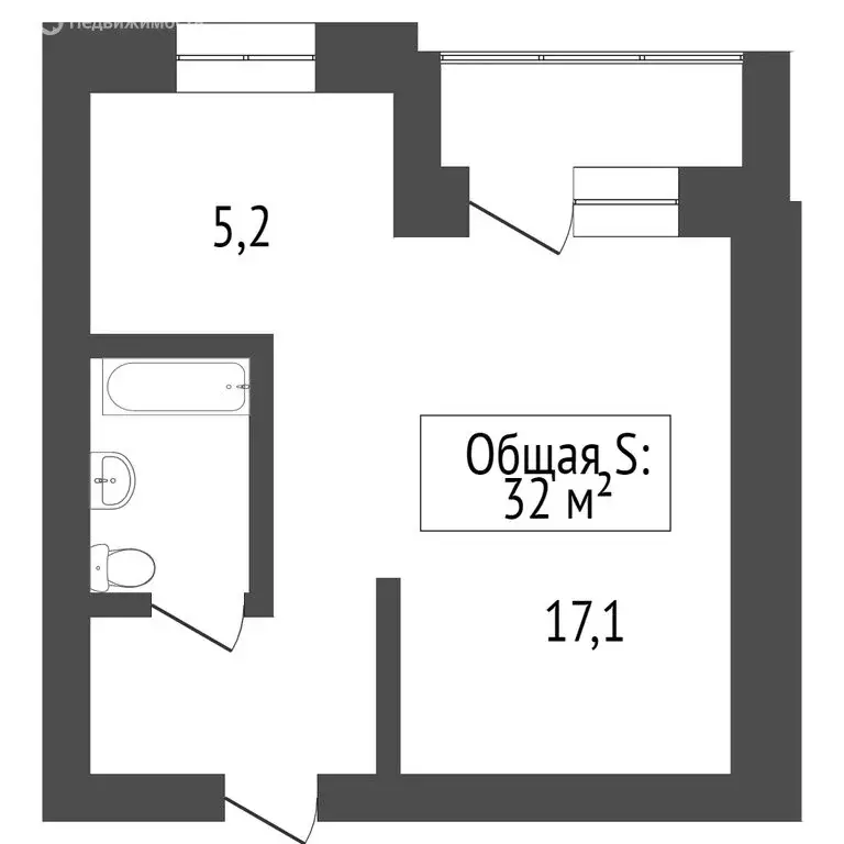 1-комнатная квартира: Томск, Ленинский район, микрорайон Каштак, ... - Фото 1