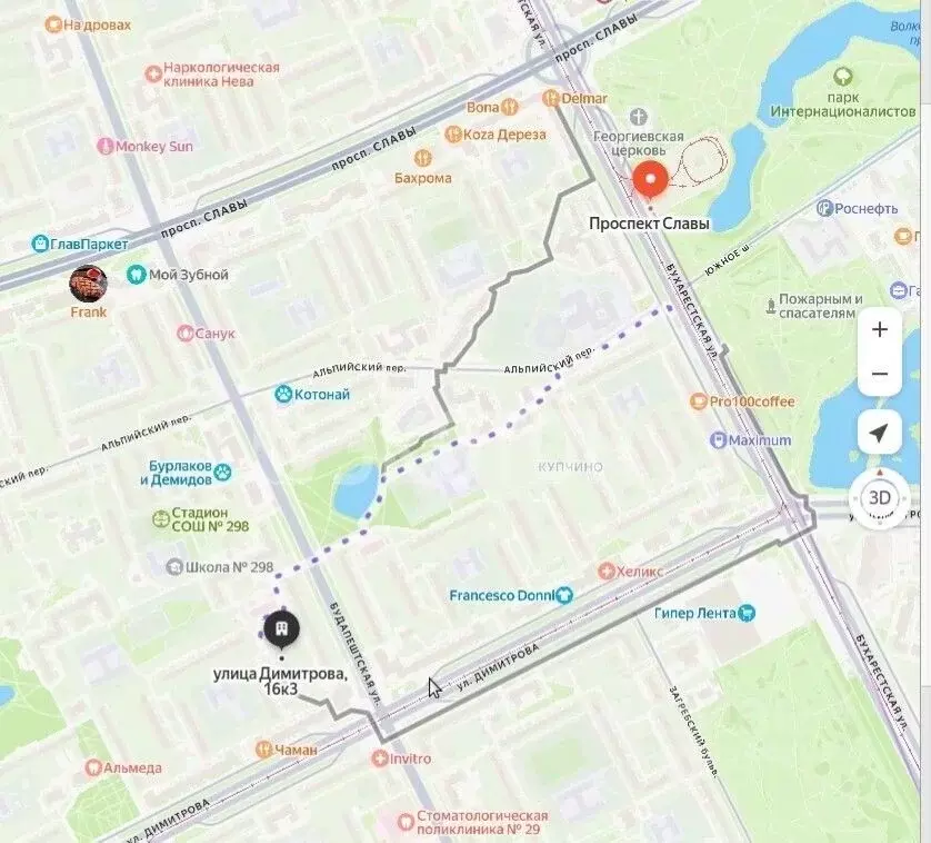 1-к кв. Санкт-Петербург ул. Димитрова, 16К3 (32.0 м) - Фото 1