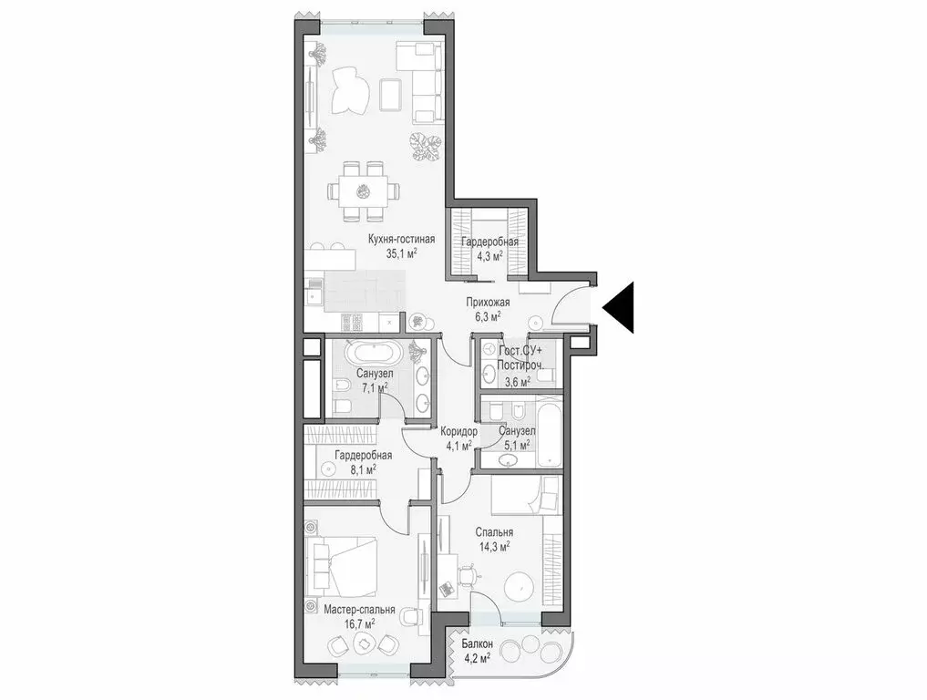 2-комнатная квартира: Москва, Большой Толмачёвский переулок, 5с1 ... - Фото 1