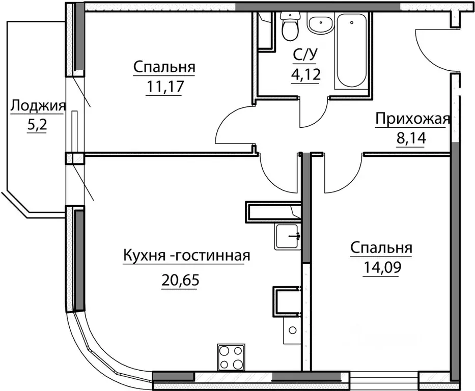 2-к кв. Ярославская область, Ярославский район, Заволжское с/пос, пос. ... - Фото 0