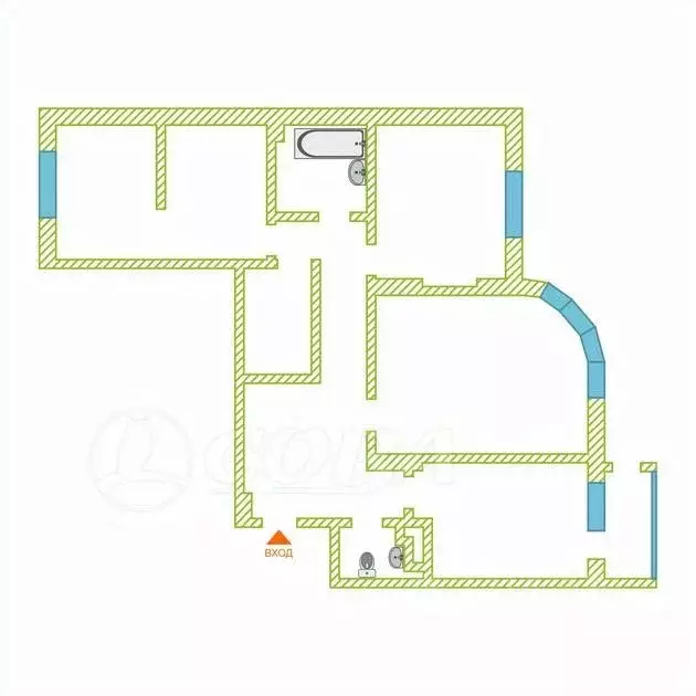 2-к кв. Ханты-Мансийский АО, Сургут ул. Мелик-Карамова, 4 (70.0 м) - Фото 1