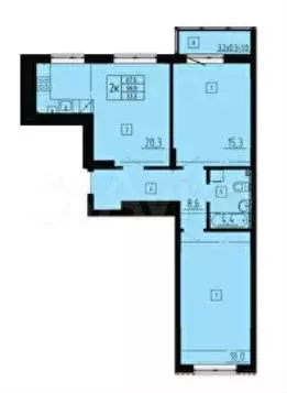 8-к. квартира, 67,6 м, 6/8 эт. - Фото 1