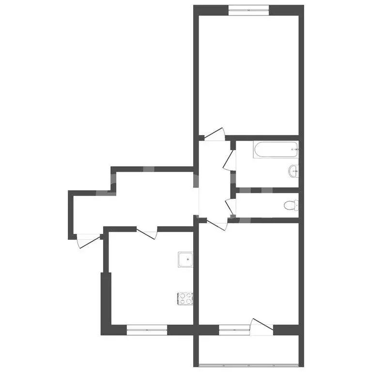 2-комнатная квартира: Тюмень, улица Пермякова, 88 (74.3 м) - Фото 1