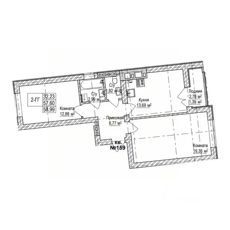 2-к кв. Калининградская область, Зеленоградск ул. Имени Гвардии ... - Фото 2