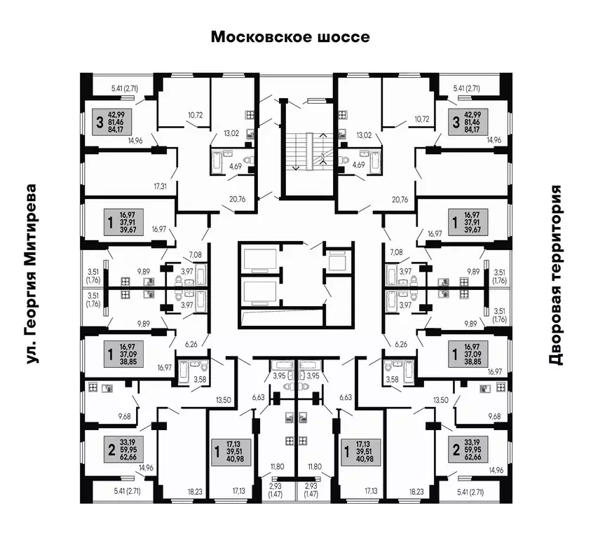 3-к кв. Самарская область, Самара просп. Карла Маркса, 171 (83.2 м) - Фото 1