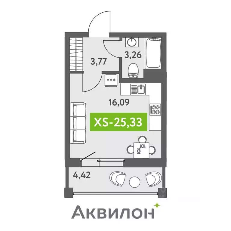 Студия Санкт-Петербург бул. Головнина, 4 (26.2 м) - Фото 0