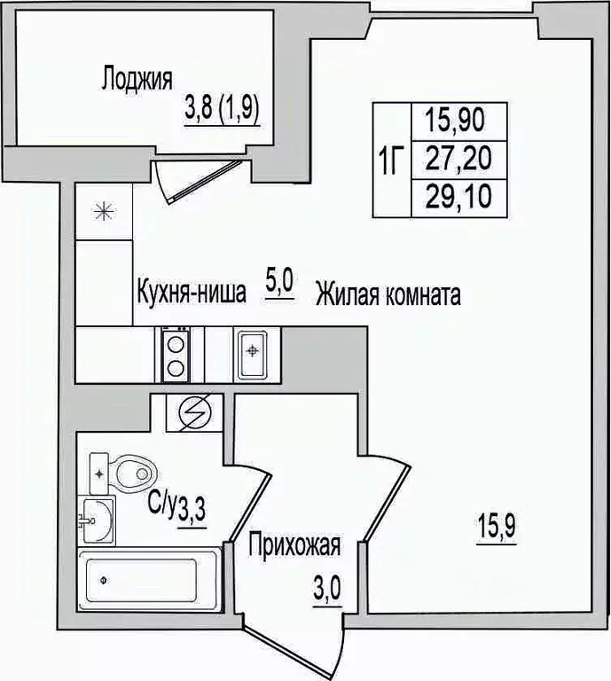 1-к кв. Псковская область, Псковский район, Завеличенская волость, д. ... - Фото 1