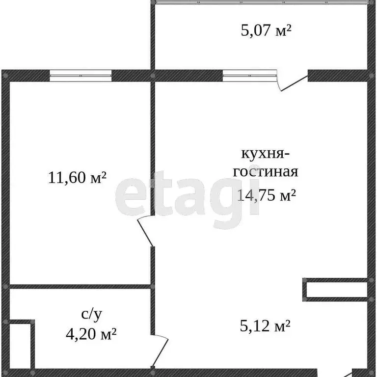 1-комнатная квартира: Миасс, бульвар И.И. Седова, 15 (40.6 м) - Фото 1