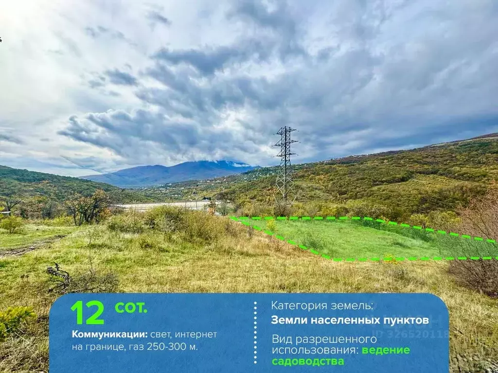 Участок в Крым, Алушта муниципальный округ, с. Лучистое ул. Грушевая ... - Фото 2