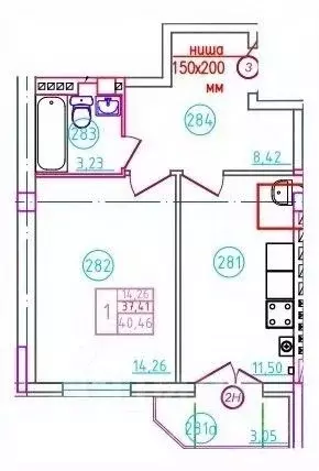 1-к кв. Ростовская область, Шахты пер. Бродского, 10 (40.46 м) - Фото 1