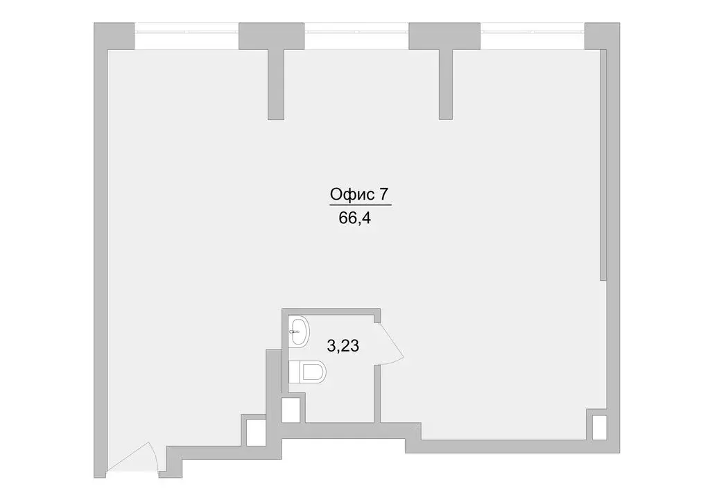 Офис (66.4 м) - Фото 1