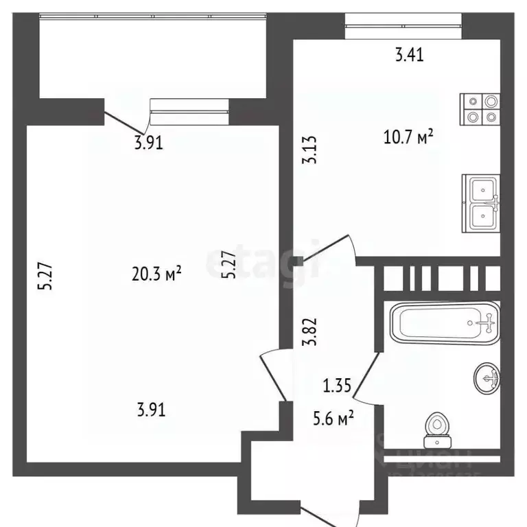 1-к кв. Москва проезд Черепановых, 54А (40.6 м) - Фото 2