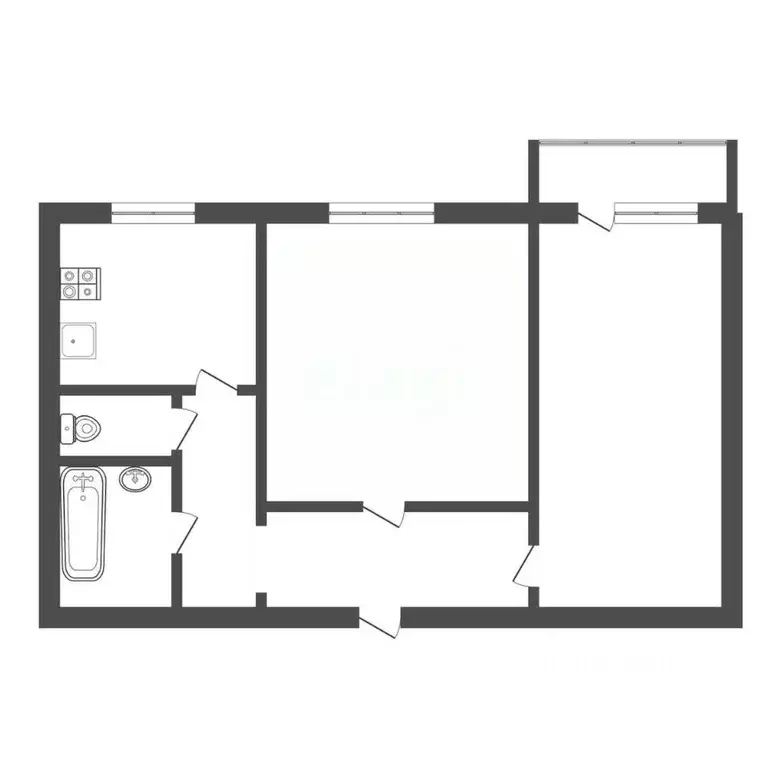 2-к кв. Тульская область, Алексин Санаторная ул., 2 (48.1 м) - Фото 2