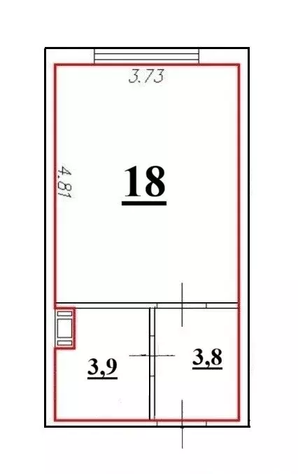 Квартира-студия: Коммунар, Железнодорожная улица, 41к3 (25.7 м) - Фото 1