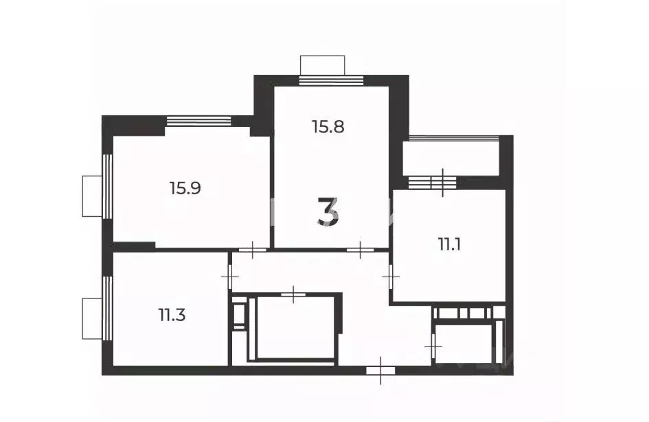 3-к кв. Москва ул. Маршала Чуйкова, 9А (70.8 м) - Фото 2