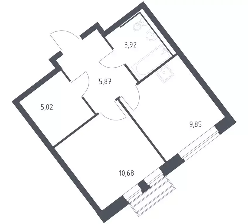 1-комнатная квартира: село Лайково, микрорайон Город-Событие, ЖК ... - Фото 1