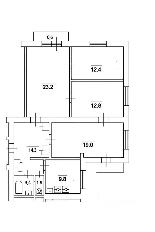 4-к кв. Москва Даниловская наб., 2к4 (98.0 м) - Фото 2