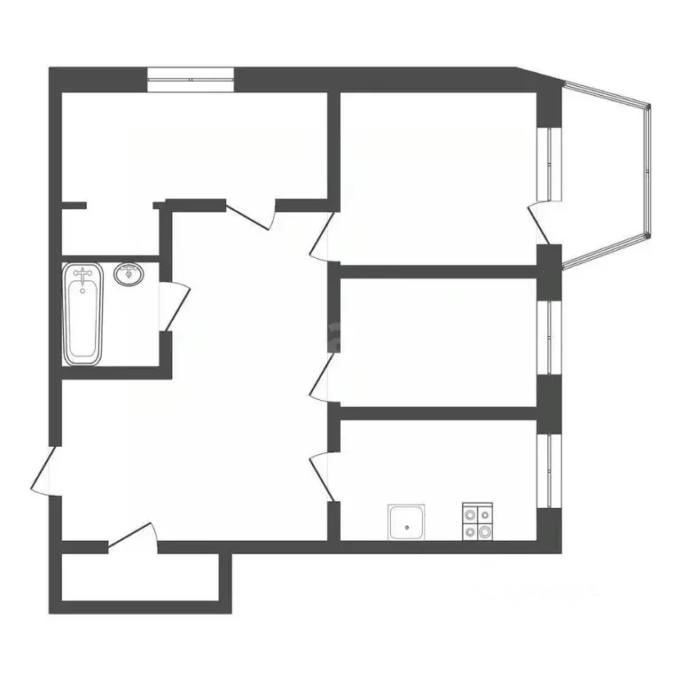 3-к кв. Тульская область, Тула ул. Хворостухина, 1 (80.0 м) - Фото 0