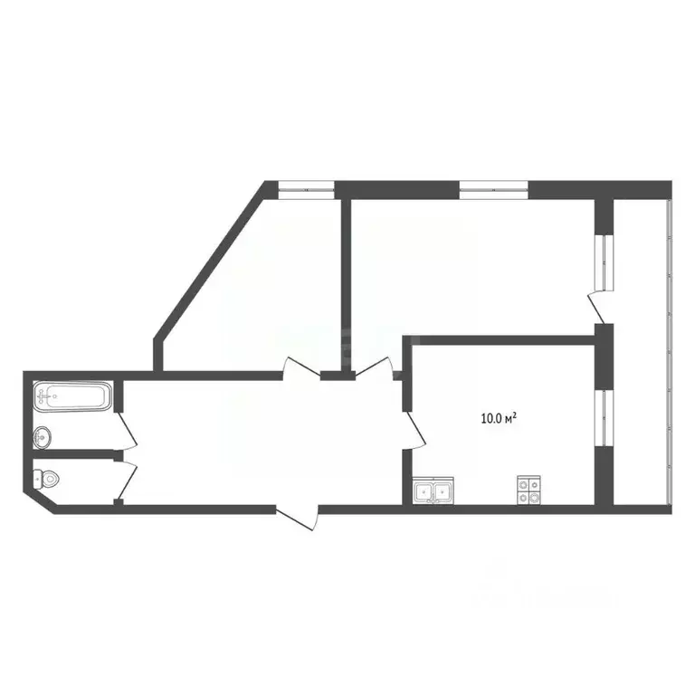 2-к кв. Московская область, Воскресенск Новлянский мкр, ул. Кагана, 8 ... - Фото 2