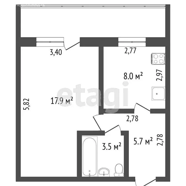 1-комнатная квартира: Тюмень, 6-й микрорайон, улица Валерии ... - Фото 1