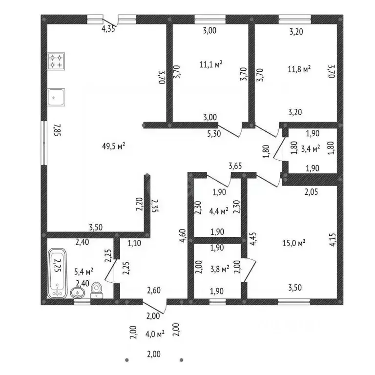 Дом в Башкортостан, Уфимский район, Таптыковский сельсовет, д. ... - Фото 1