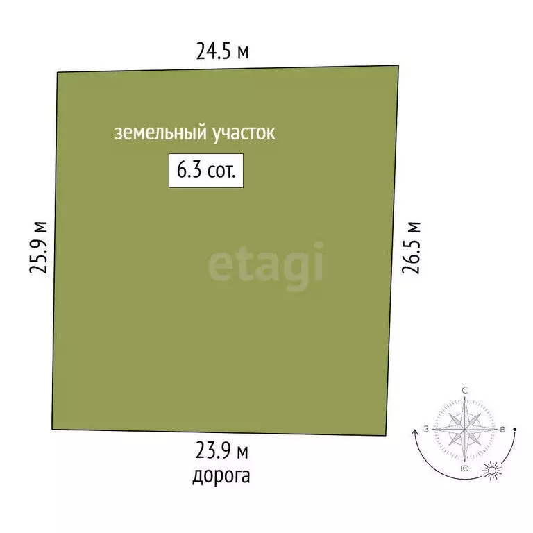 Участок в Урожайновское сельское поселение, СТ Ромашка (6.26 м) - Фото 0