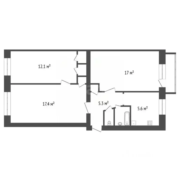3-к кв. Красноярский край, Красноярск ул. 26 Бакинских Комиссаров, 7б ... - Фото 1