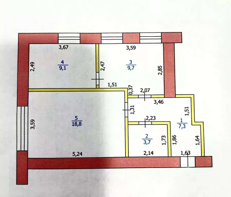 2-к кв. Оренбургская область, Оренбург Гая ул., 2А (48.6 м) - Фото 2