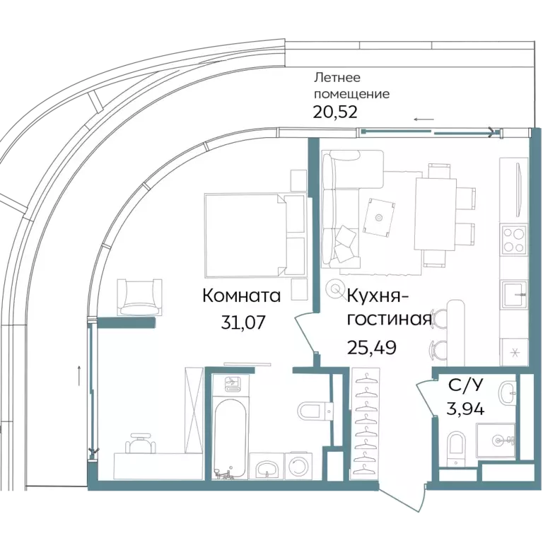 2-к квартира, 81.02 м - Фото 0