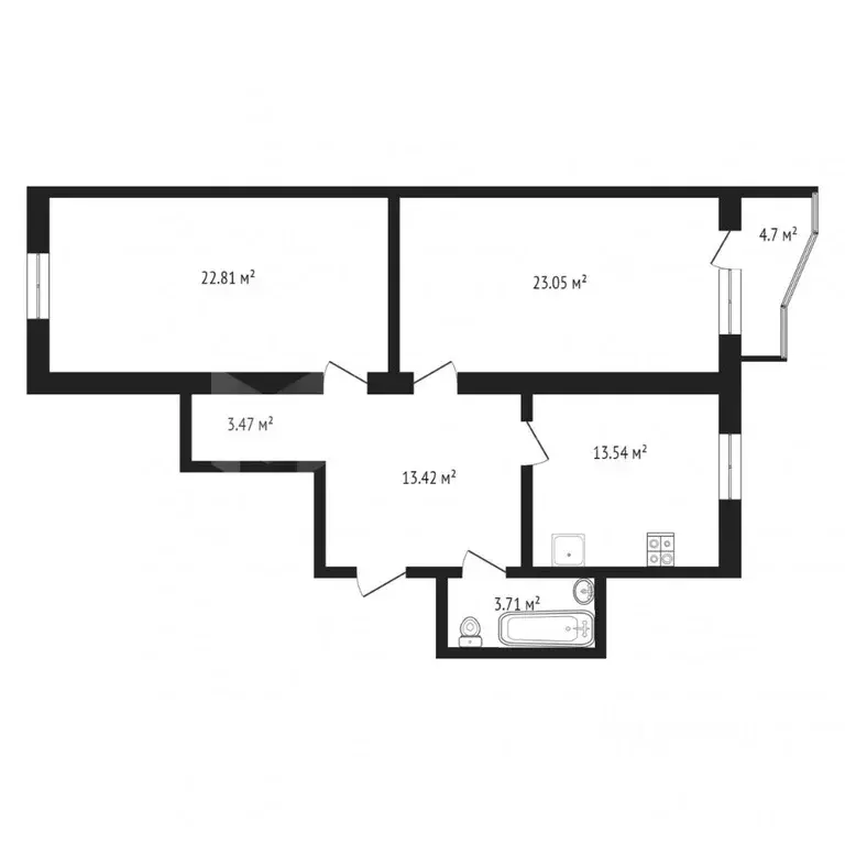 2-к кв. Тюменская область, Тюмень ул. Восстания, 19к1 (80.0 м) - Фото 2