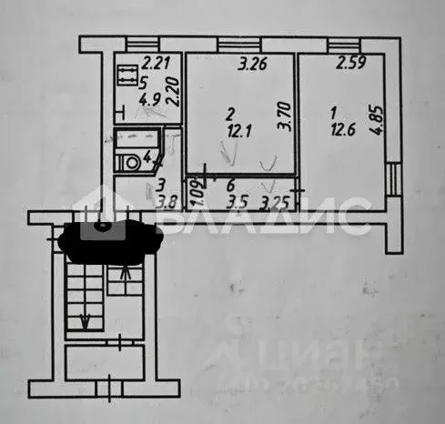 2-к кв. Калужская область, Калуга пер. Труда, 4к3 (38.8 м) - Фото 2