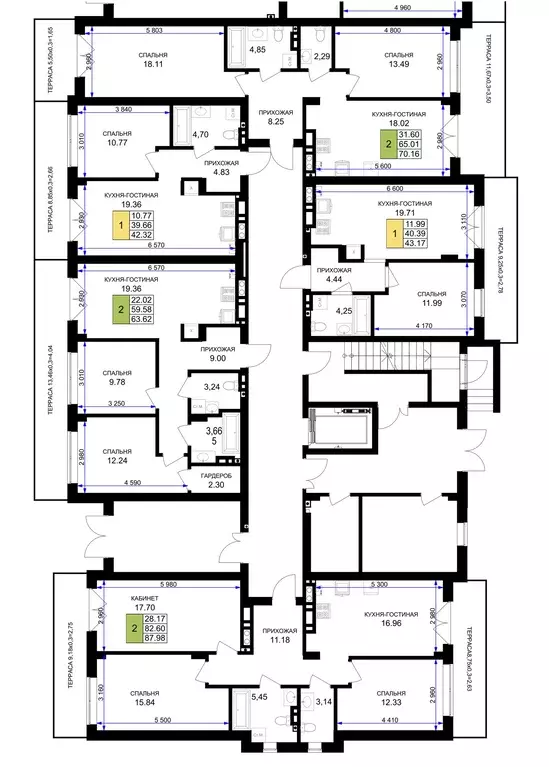 1-к кв. Калининградская область, Гурьевск Включи жилой комплекс (43.17 ... - Фото 2
