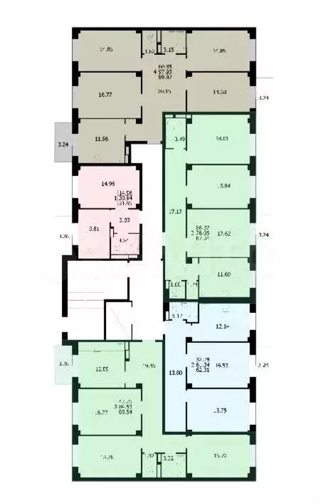 4-к. квартира, 99,9 м, 7/9 эт. - Фото 1