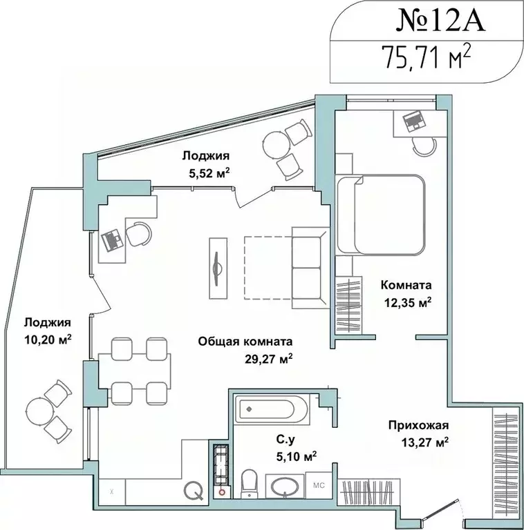 2-к кв. Севастополь ул. Летчиков, 10 (75.1 м) - Фото 0