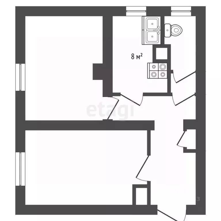 2-к кв. Ленинградская область, Тосненский район, Красный Бор городской ... - Фото 1
